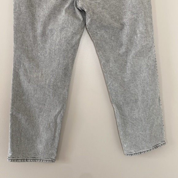 H&M High Rise Straight Leg Denim Jeans Light Acid Wash Gray Size 12 - Picture 6 of 14